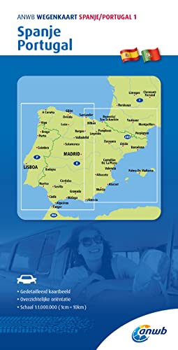 Spain / Portugal road map (1) (Wegenkaart, Band 1) von ANWB BV, Netherlands