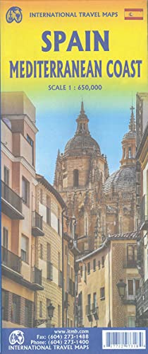 Spain Mediterian Coast 1:650 000: ITM Travel Reference Map 1:650 000 von International Travel Maps