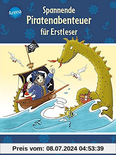 Spannende Piratenabenteuer für Erstleser: Sammelband zum Mitlesen ab 5 Jahren, Bilder ersetzen Hauptwörter