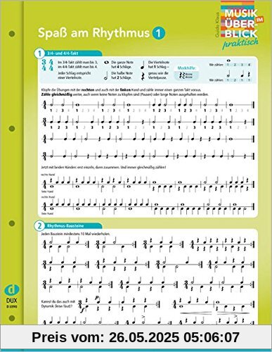 Spaß am Rhythmus 1 Musik im Überblick: aus der Reihe Musik im Überblick Spaß am Rhythmus 1 Musik im Überblick: aus der Reihe Musik im Überblick