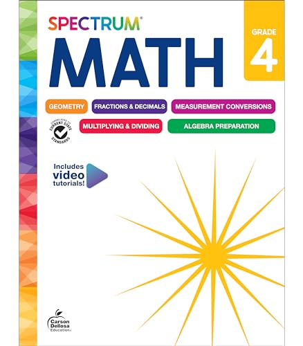 Spectrum Math Workbook, Grade 4 von Spectrum