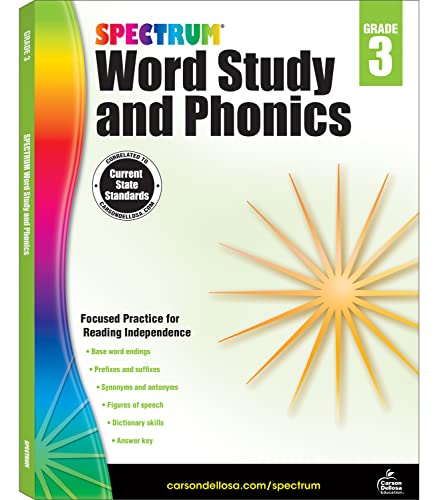 Spectrum Word Study and Phonics, Grade 3: Volume 89