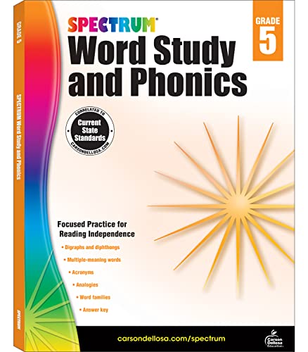 Spectrum Word Study and Phonics, Grade 5: Volume 91
