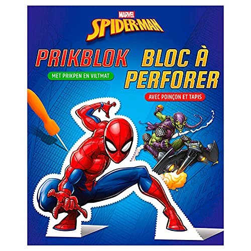 Marvel Spider-Man Prikblok / Marvel bloc à perforer Spider-Man: Met prikpen en viltmat von Zuidnederlandse Uitgeverij (ZNU)