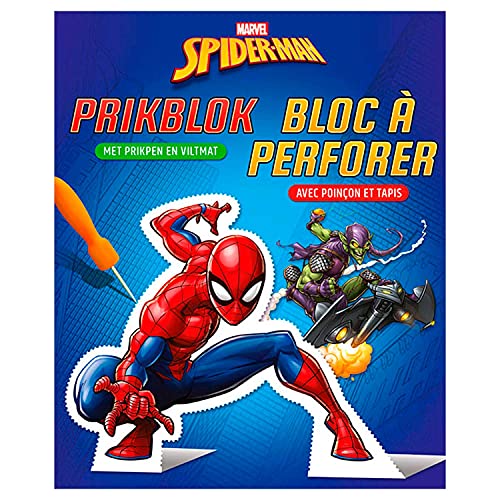 Marvel Spider-Man Prikblok / Marvel bloc à perforer Spider-Man: Met prikpen en viltmat