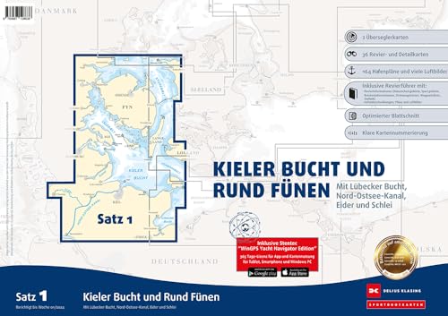Sportbootkarten Satz 1: Kieler Bucht und Rund Fünen (Ausgabe 2024): Mit Lübecker Bucht, Nord-Ostsee-Kanal, Eider und Schlei von Delius Klasing Verlag