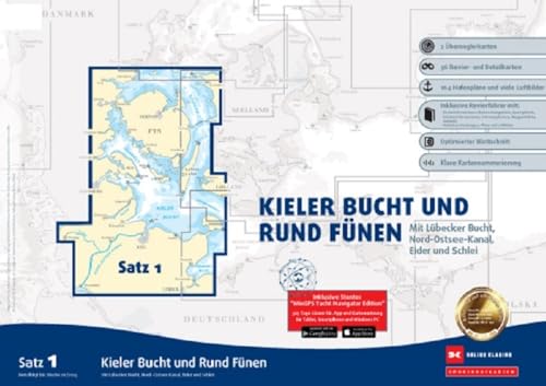 Sportbootkarten Satz 1: Kieler Bucht und Rund Fünen (Ausgabe 2025): Mit Lübecker Bucht, Nord-Ostsee-Kanal, Eider und Schlei von Delius Klasing Verlag