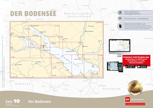 Sportbootkarten Satz 10: Bodensee (Ausgabe 2020) von DELIUS KLASING