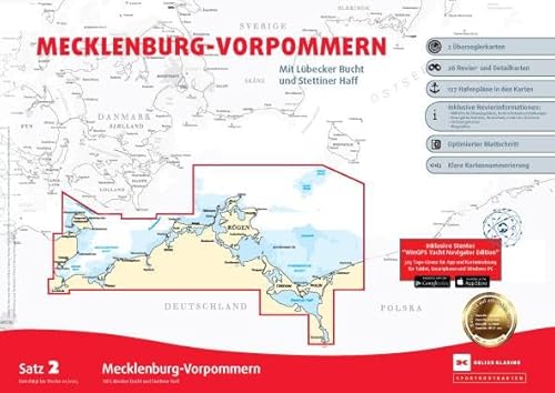 Sportbootkarten Satz 2: Mecklenburg-Vorpommern (Ausgabe 2025): Mit Lübecker Bucht und Stettiner Haff von Delius Klasing Verlag