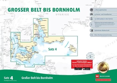 Sportbootkarten Satz 4: Großer Belt bis Bornholm (Ausgabe 2025) von Delius Klasing Verlag