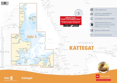 Sportbootkarten Satz 5: Kattegat (Ausgabe 2024) von Delius Klasing Verlag