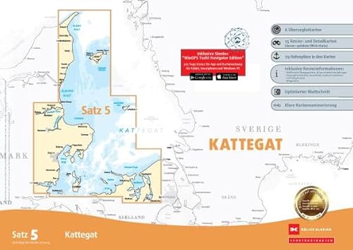 Sportbootkarten Satz 5: Kattegat (Ausgabe 2025) von Delius Klasing Verlag