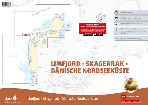 Sportbootkarten Satz 6: Limfjord - Skagerrak - Dänische Nordseeküste (Ausgabe 2024/2025) von Delius Klasing Verlag