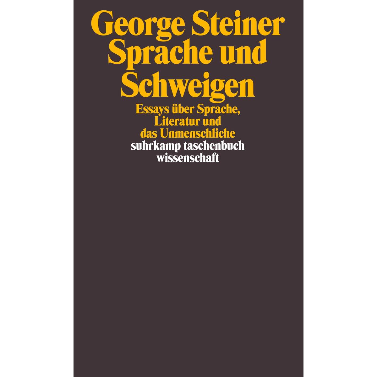 Sprache und Schweigen Sprache und Schweigen von Suhrkamp Verlag AG