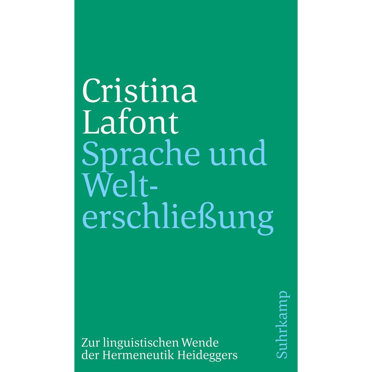 Sprache und Welterschließung von Suhrkamp Verlag AG