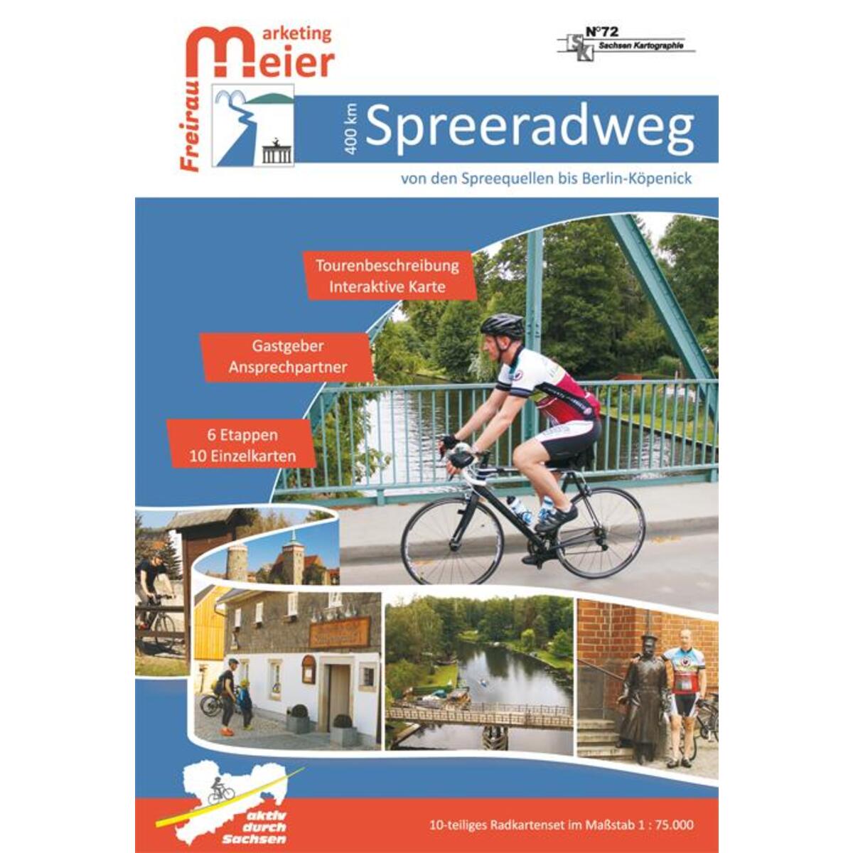 Spree-Radweg Von der Spreequelle bis Berlin von Sachsen Kartographie