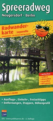 Spreeradweg, Neugersdorf - Berlin: Leporello Radtourenkarte mit Ausflugszielen, Einkehr- & Freizeittipps, wetterfest, reissfest, abwischbar, GPS-genau. 1:50000 (Leporello Radtourenkarte: LEP-RK)