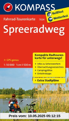 Spreeradweg: Fahrrad-Tourenkarte. GPS-genau. 1:50000. Spreeradweg: Fahrrad-Tourenkarte. GPS-genau. 1:50000.