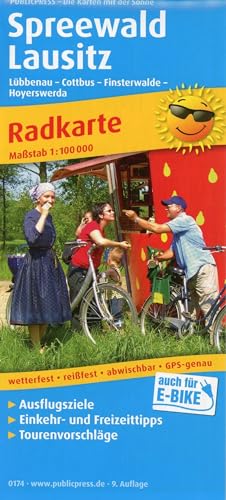 Spreewald - Lausitz: Radkarte mit Ausflugszielen, Einkehr- & Freizeittipps, wetterfest, reissfest, abwischbar, GPS-genau. 1:100000 (Radkarte: RK) von Publicpress