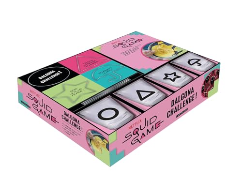 Squid Game - Dalgona Challenge: Avec 4 emporte-pièces (triangle, étoile, rond et parapluie), des aiguilles, 4 verres à shot, 1 livret de recettes de dalgona von LAROUSSE