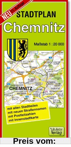 Stadtplan Chemnitz: Maßstab 1:20000