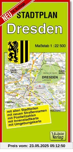 Stadtplan Dresden: Maßstab 1:22500