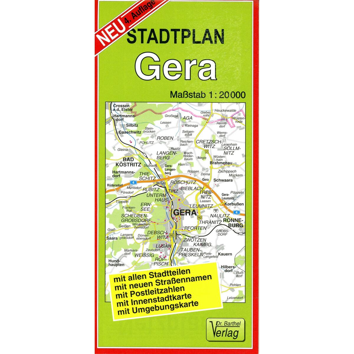 Stadtplan Gera Stadtplan Gera von Barthel Dr.