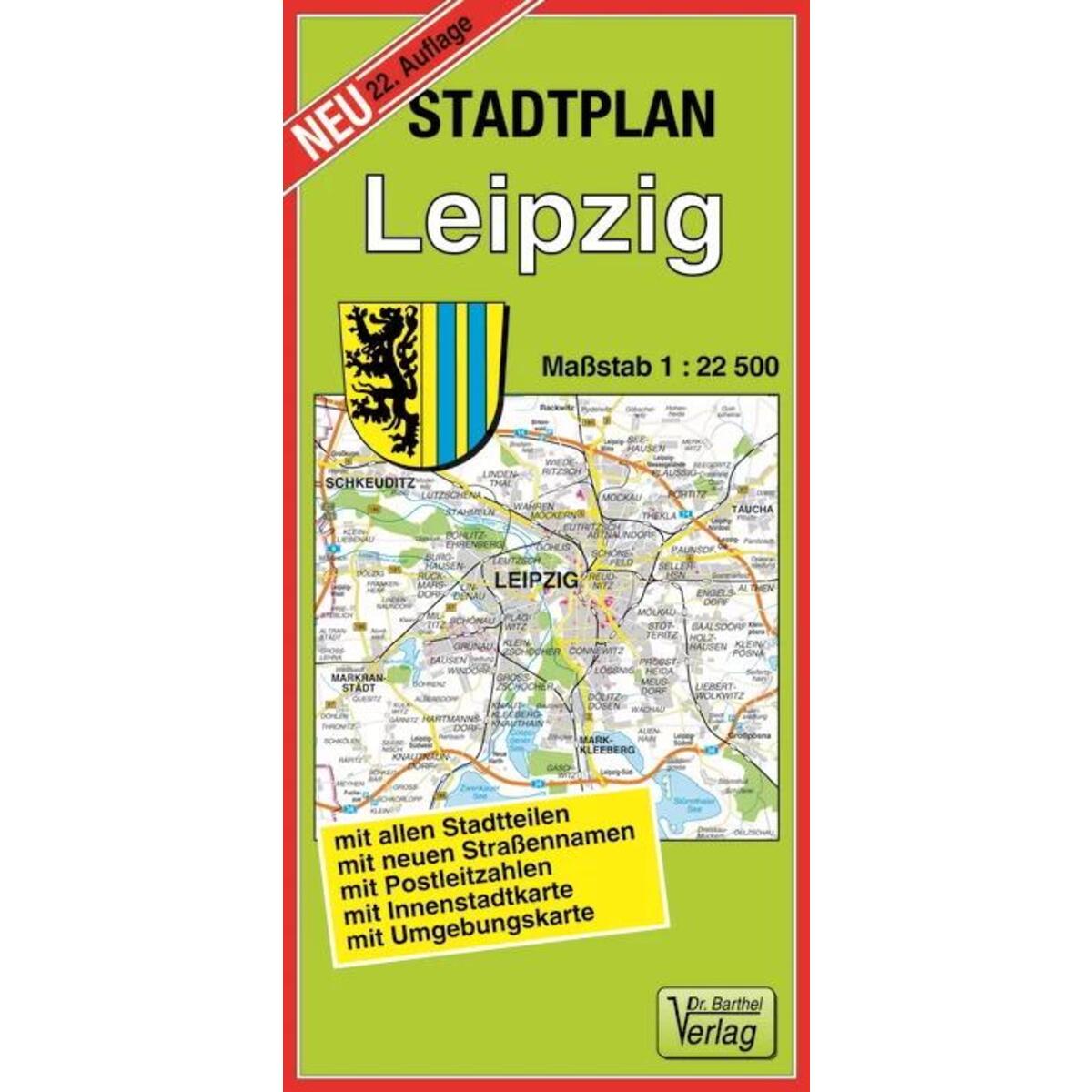 Stadtplan Leipzig 1 : 22 500 von Barthel Dr.