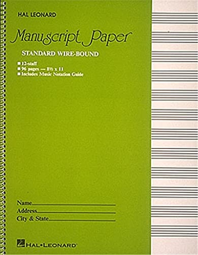 Standard Wirebound Manuscript Paper (Green Cover) von HAL LEONARD