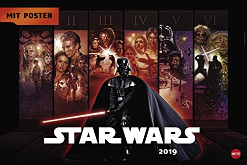 Star Wars Broschur XL 2024. Praktisch und ein absoluter Hingucker: Terminplaner 2024 groß mit den besten Szenen aus den Star Wars Filmen. Viel Platz für Termine in einem Kalender für Star Wars Fans. von Heye