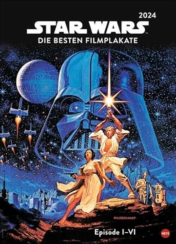 Star Wars Filmplakate Edition 2024. Die schönsten Plakate der Saga in einem großen Kalender. Legendäre Kinoplakate in einem Wandkalender XXL. Ein Muss für Star Wars Fans! von Heye