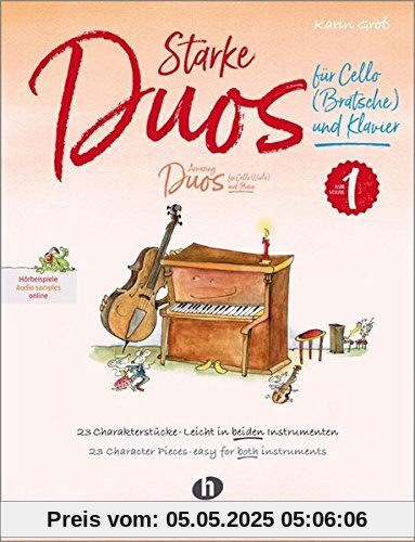 Starke Duos für Cello (Bratsche) und Klavier: 23 Charakterstücke – leicht in beiden Instrumenten