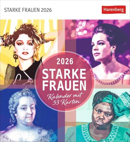 Starke Frauen Postkartenkalender 2026 - Kalender mit 53 Karten: Jede Woche ein kluges Zitat von mutigen Frauen! Kalender zum Aufstellen für die wöchentliche Portion Inspiration Starke Frauen Postkartenkalender 2026 - Kalender mit 53 Karten: Jede Woche ein kluges Zitat von mutigen Frauen! Kalender zum Aufstellen für die wöchentliche Portion Inspiration von Harenberg