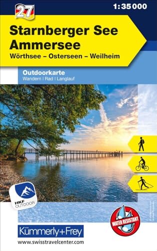 Kümmerly+Frey Outdoorkarte Deutschland 27 Starnberger See, Ammersee 1:35.000: Mit Wörthsee, Osterseen und Weilheim. Touren für Wanderer, Biker und mehr! Free Download von Hallwag Kümmerly+Frey