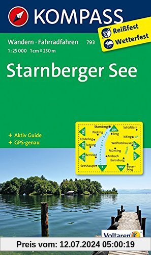 Starnberger See: Wander- und Radkarte mit Aktiv Guide. GPS-genau. 1:25000 (KOMPASS-Wanderkarten, Band 793)