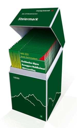 Steiermark, Wanderkarten Set 1:50.000: Alle 20 Wanderkarten für die Steiermark in einer praktischen Box! (freytag & berndt Wander-Rad-Freizeitkarten) von Freytag + Berndt