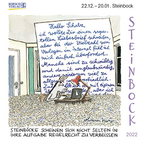 Steinbock Mini 2022: Sternzeichenkalender-Cartoon - Minikalender im praktischen quadratischen Format 10 x 10 cm. Steinbock Mini 2022: Sternzeichenkalender-Cartoon - Minikalender im praktischen quadratischen Format 10 x 10 cm.