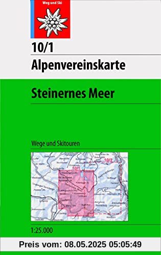 Steinernes Meer: Topographische Karte 1:25.000 mit Wegmarkierungen und Skirouten: Wegmarkierungen und Skirouten - Topographische Karte 1:25.000 (Alpenvereinskarten)