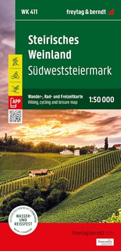 Steirisches Weinland, Wander-, Rad- und Freizeitkarte 1:50.000, freytag & berndt, WK 411: Südweststeiermark, mit APP, wasserfest und reißfest (freytag & berndt Wander-Rad-Freizeitkarten) von Freytag-Berndt und ARTARIA