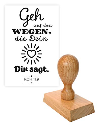 Stempel: Geh auf den Wegen, die Dein Herz Dir sagt. (Koh 11,9) von Camino