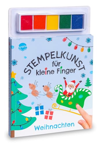 Stempelkunst für kleine Finger. Weihnachten: Fingerstempeln für Kinder ab 3 Jahren mit 5 Stempel-Farben Stempelkunst für kleine Finger. Weihnachten: Fingerstempeln für Kinder ab 3 Jahren mit 5 Stempel-Farben