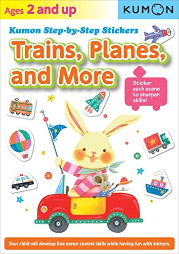Step-By-Step Stickers: Trains, Pl (Kumon Step-By-Step Stickers)