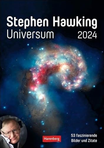 Stephen Hawking - Universum Wochenplaner 2024. Spannender Wandkalender mit 53 faszinierenden Bildern und Zitaten. Terminkalender 2024 für die Wand. 25 x 35,5 cm: 53 faszinierende Bilder und Zitate