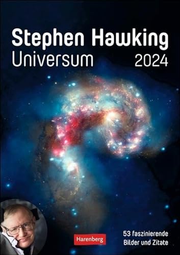 Stephen Hawking - Universum Wochenplaner 2024. Spannender Wandkalender mit 53 faszinierenden Bildern und Zitaten. Terminkalender 2024 für die Wand. 25 x 35,5 cm: 53 faszinierende Bilder und Zitate