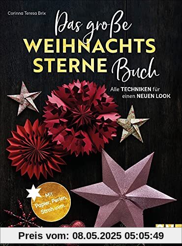 Sterne basteln: Das große Weihnachtssterne-Buch. Alle Techniken für einen neuen Look. Vom klassischen Fröbelstern über filigrane Stroh- und Foliensterne bis hin zu 3D- und Holzsternen.