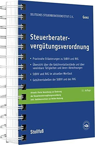 Steuerberatervergütungsverordnung (Stv-Dokumente)