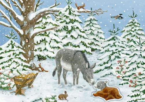 Sticker-Adventskalender – Eselchen im Winterwald von Coppenrath Verlag GmbH & Co. KG