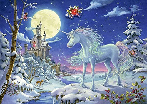Sticker-Adventskalender: Einhorn im Zauberwald