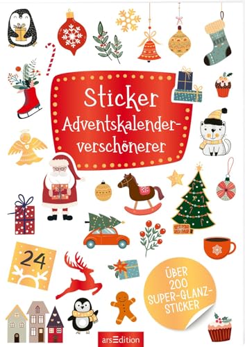 Sticker Adventskalenderverschönerer: Über 200 Super-Glanz-Sticker | Glitzernde Dekosticker für den Advent Sticker Adventskalenderverschönerer: Über 200 Super-Glanz-Sticker | Glitzernde Dekosticker für den Advent
