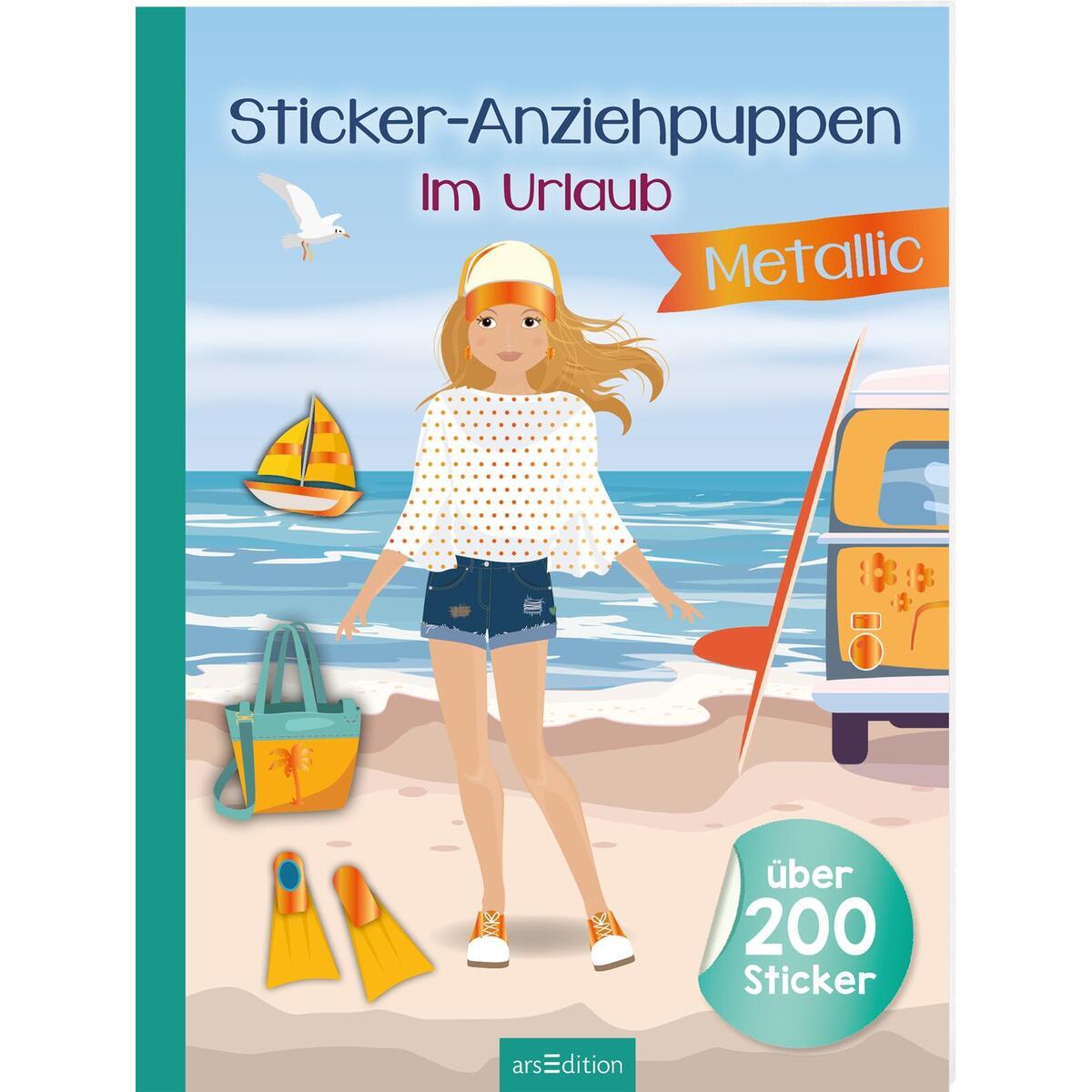 Sticker-Anziehpuppen Metallic - Im Urlaub von Ars Edition GmbH